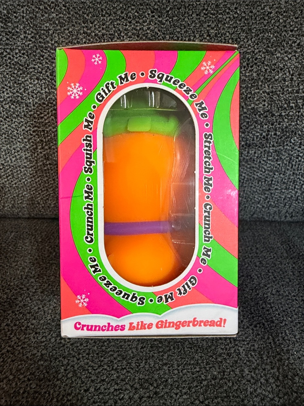 NeeDoh Squishmas ULTRA RARE Ginger Glowman-Orange Glow-in-the-Dark Squishy. - Picture 4 of 7
